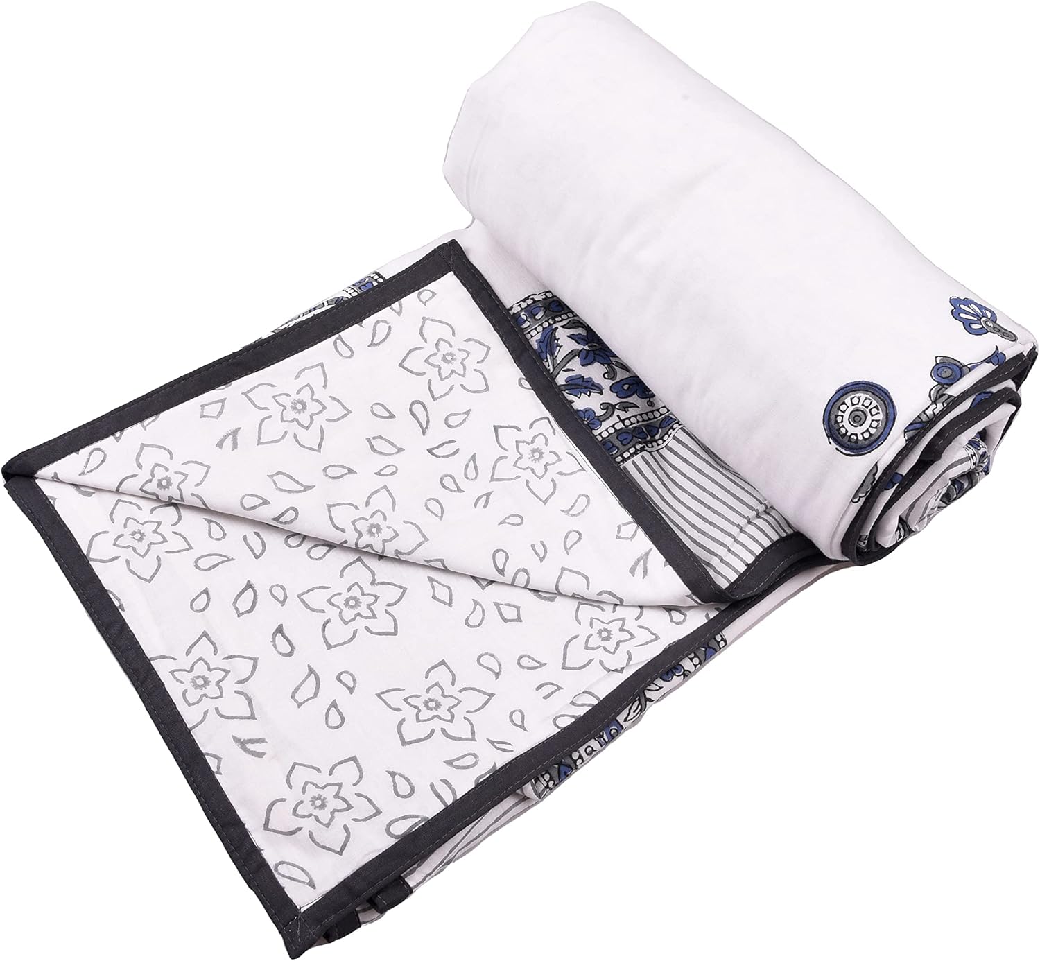 Floral Reversible Dohar, Single Cotton