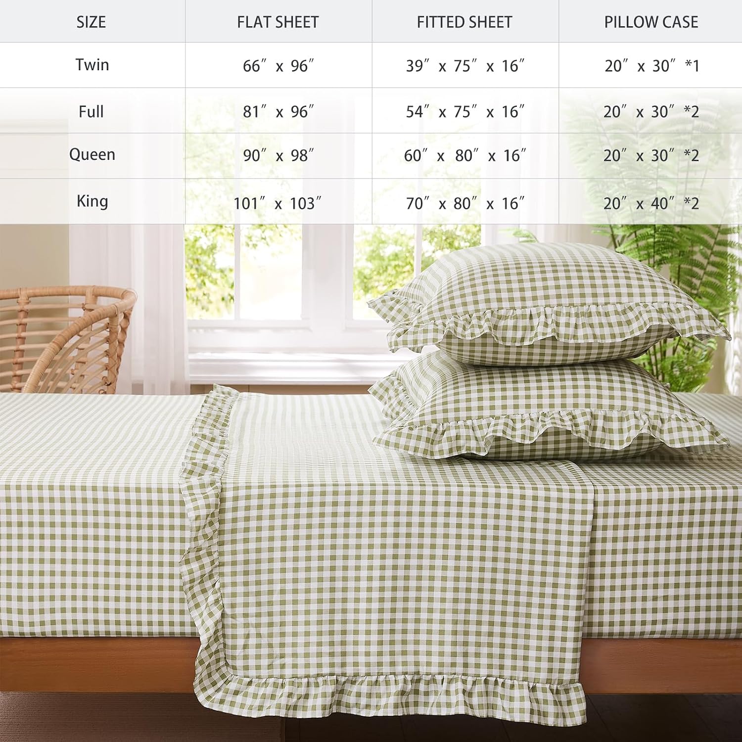 Green Gingham Microfibre - Hình 2