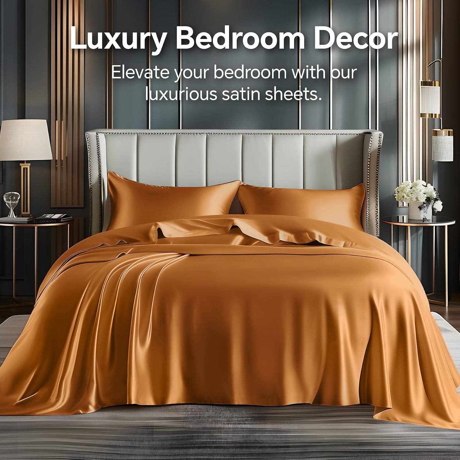 Burnt Orange Satin - Hình 2