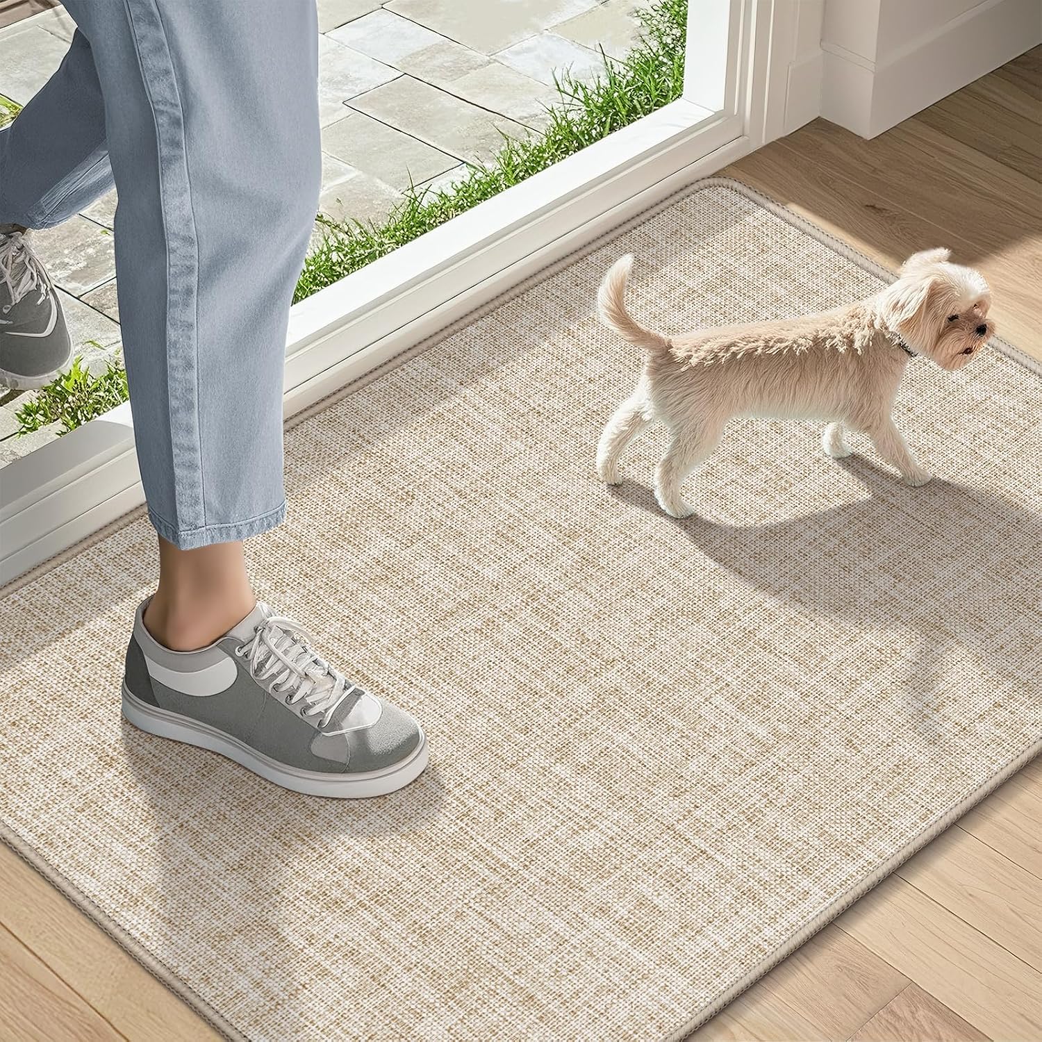 Indoor Khaki Doormat, 17 x 29 inch, Low Profile