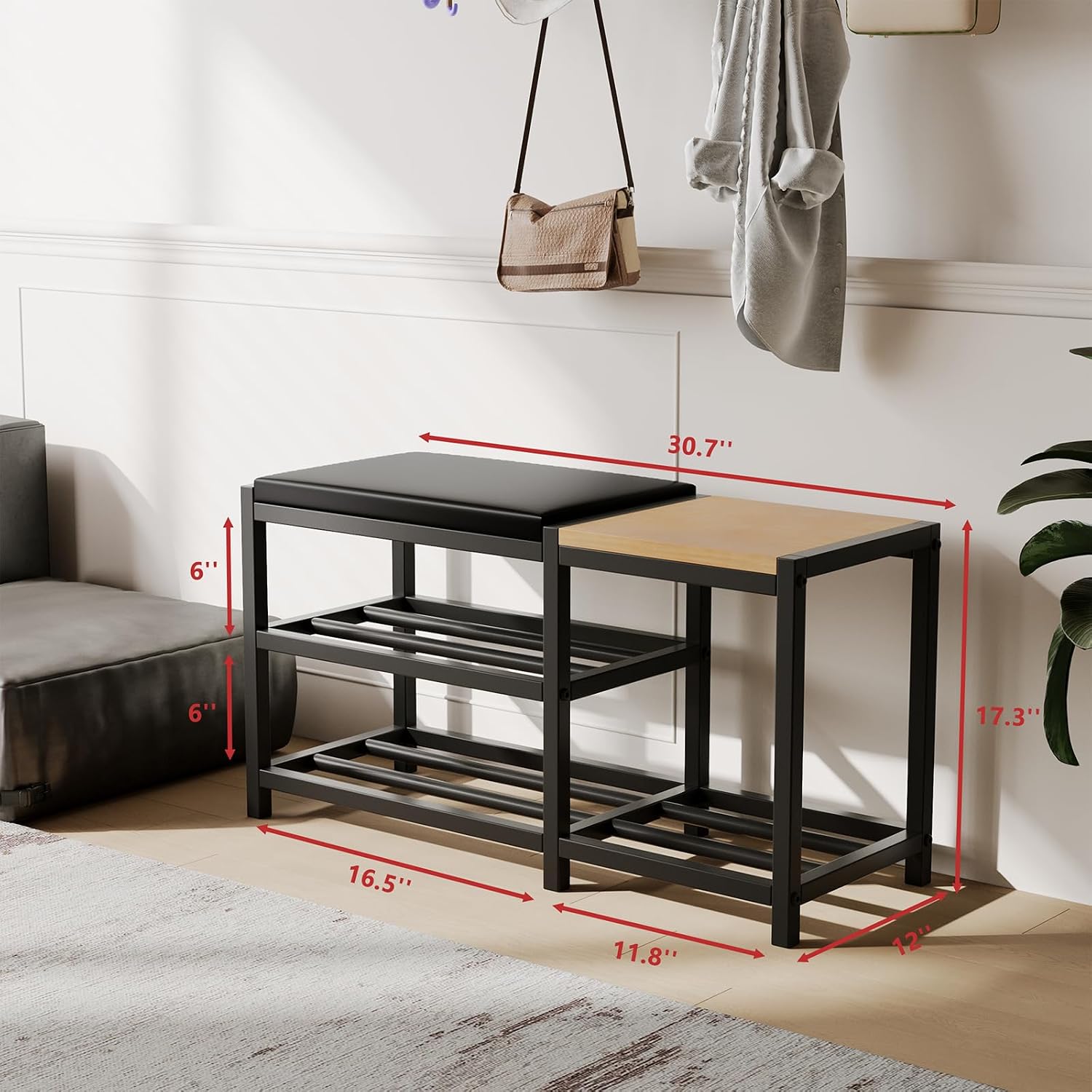 Entryway Shoe Bench - Hình 2
