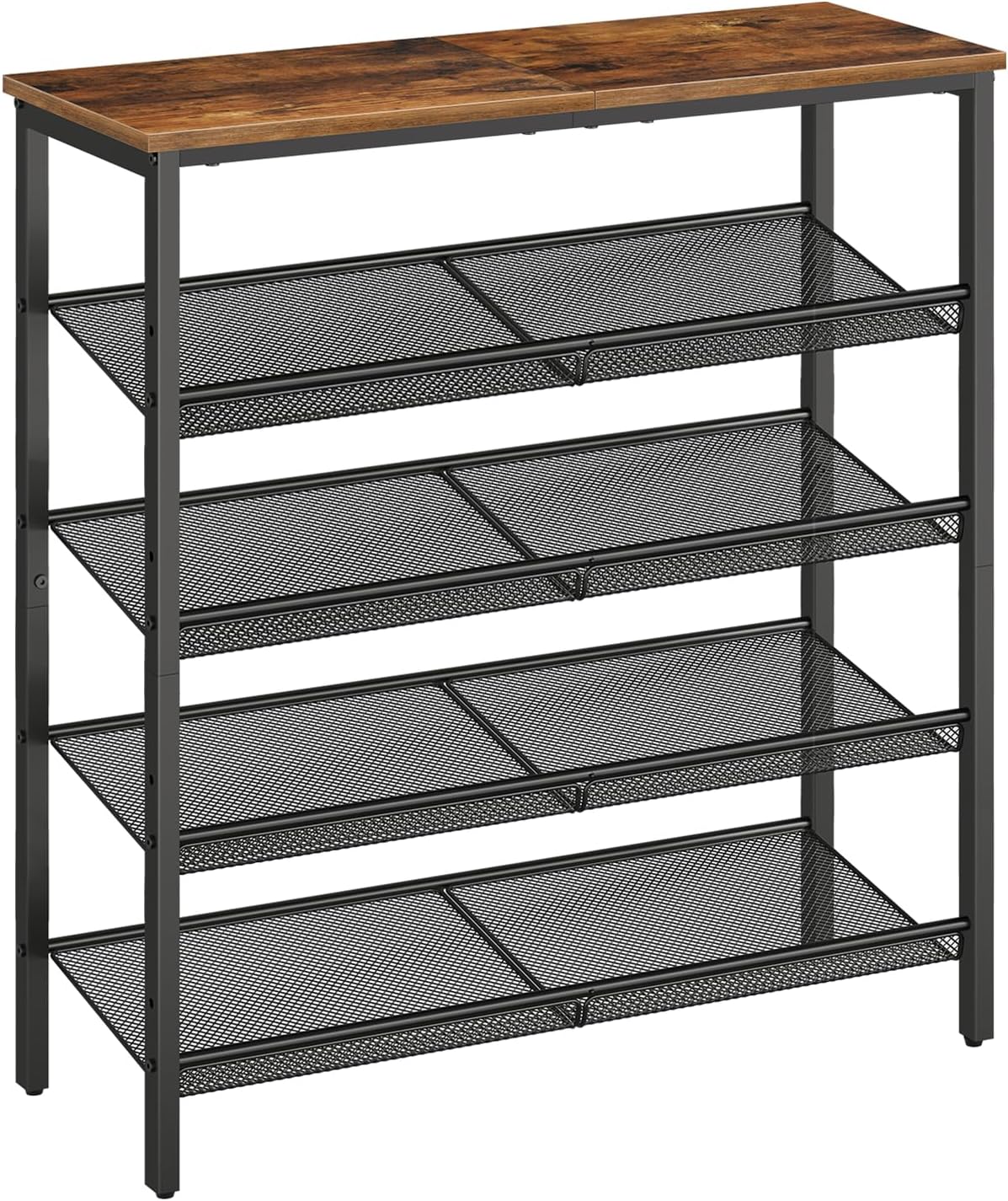 Rustic Brown Tier Shoe Organiser