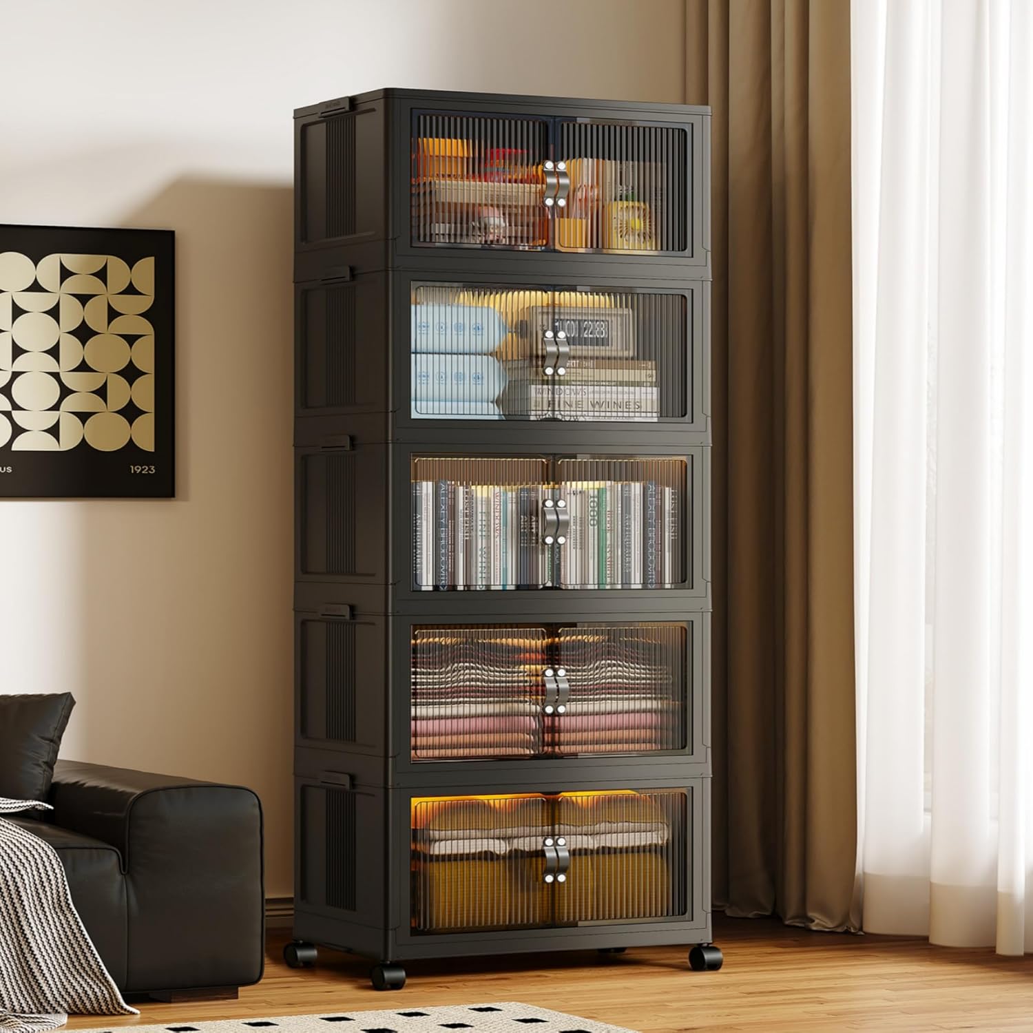 Stackable Black Storage
