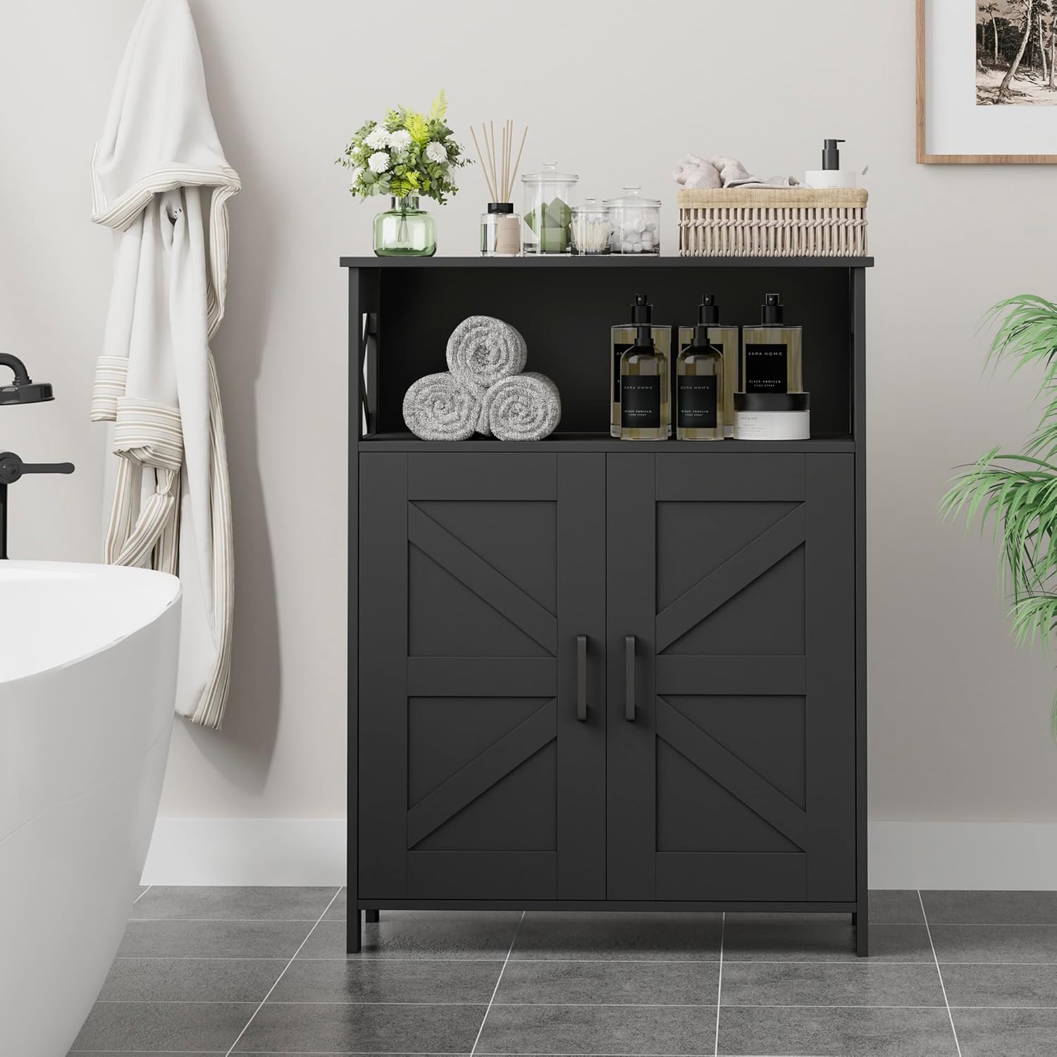 Black Bathroom Floor - Hình 2